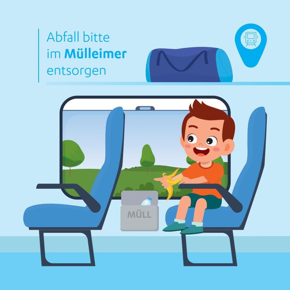 Abfall bitte im Mülleimer entsorgen