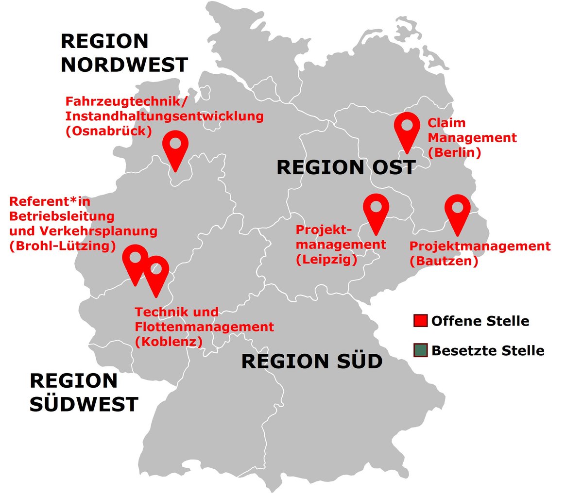 Unsere Standorte für die Traineestellen 2026/27