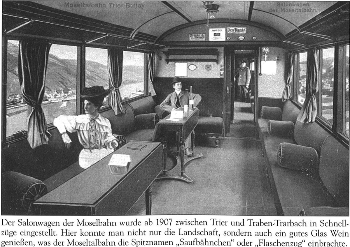 Ein Salonwagen der Moselbahn
