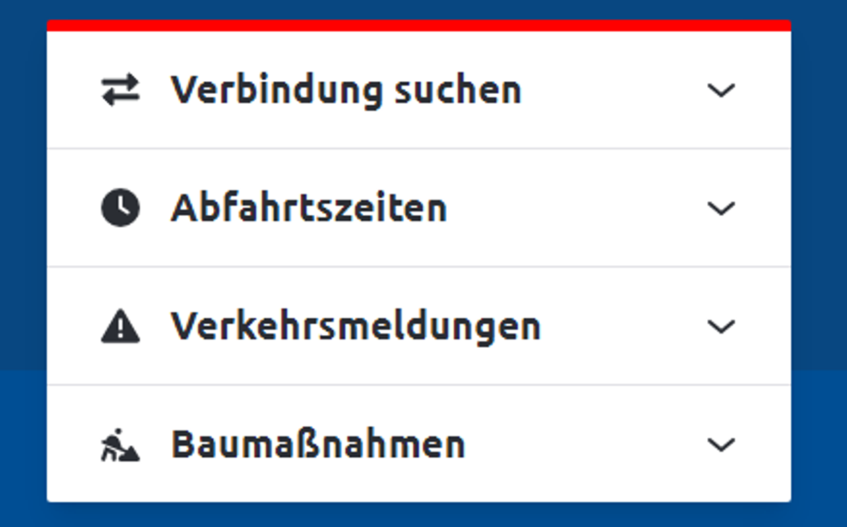 Dieses Fenster auf der Startseite unserer Webseite ist die schnellste Möglichkeit, sich über Baustellen und auch andere Störungen zu informieren.