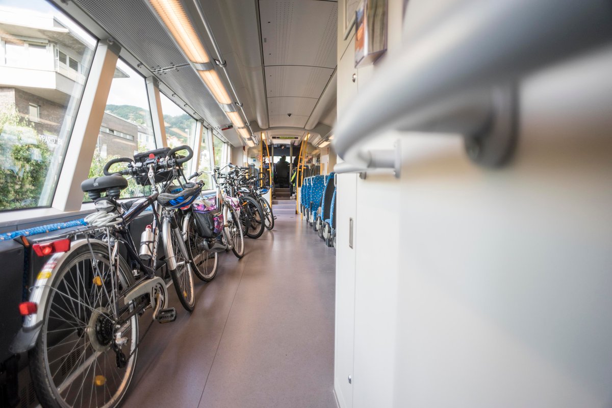 Fahrräder im Zug