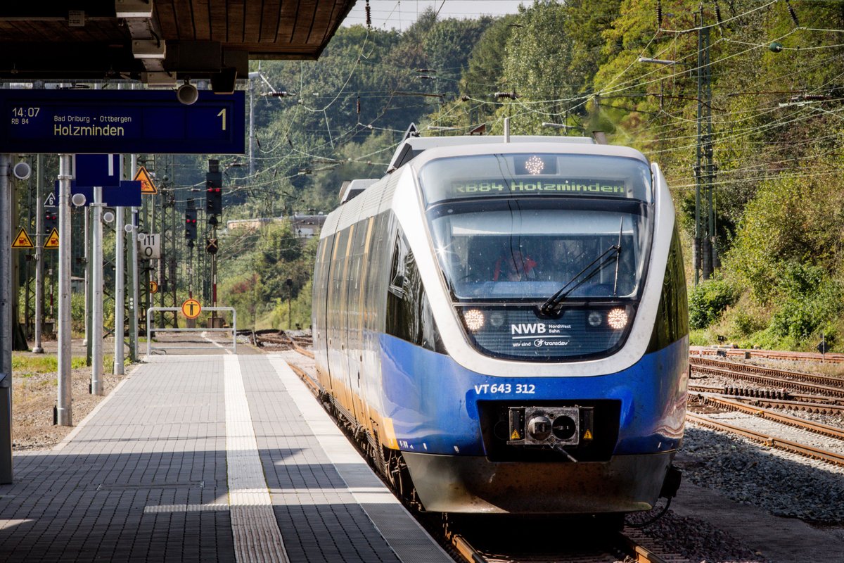 Mit der NordWestBahn nach Holzminden. 