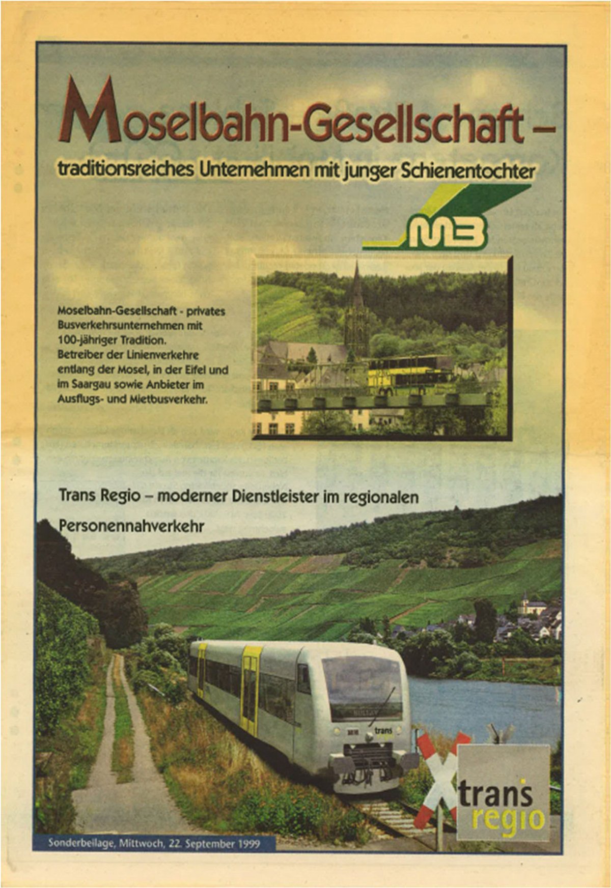 Zeitungsbeilage vom 22.9.1999
