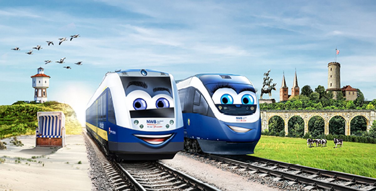 Mit den sympathischen Zügen der NordWestBahn auf Tagestour gehen.  