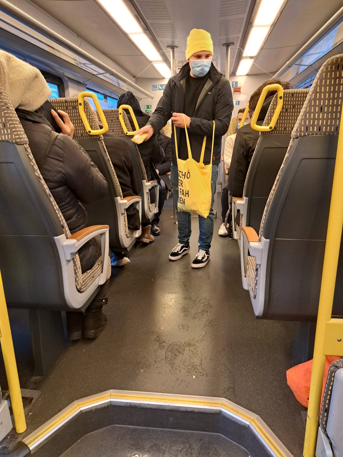 Die Fahrgäste freuten sich über diese Überraschung
