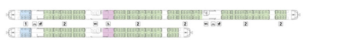 Schematischer Coradia Continental Querschnitt Plan
