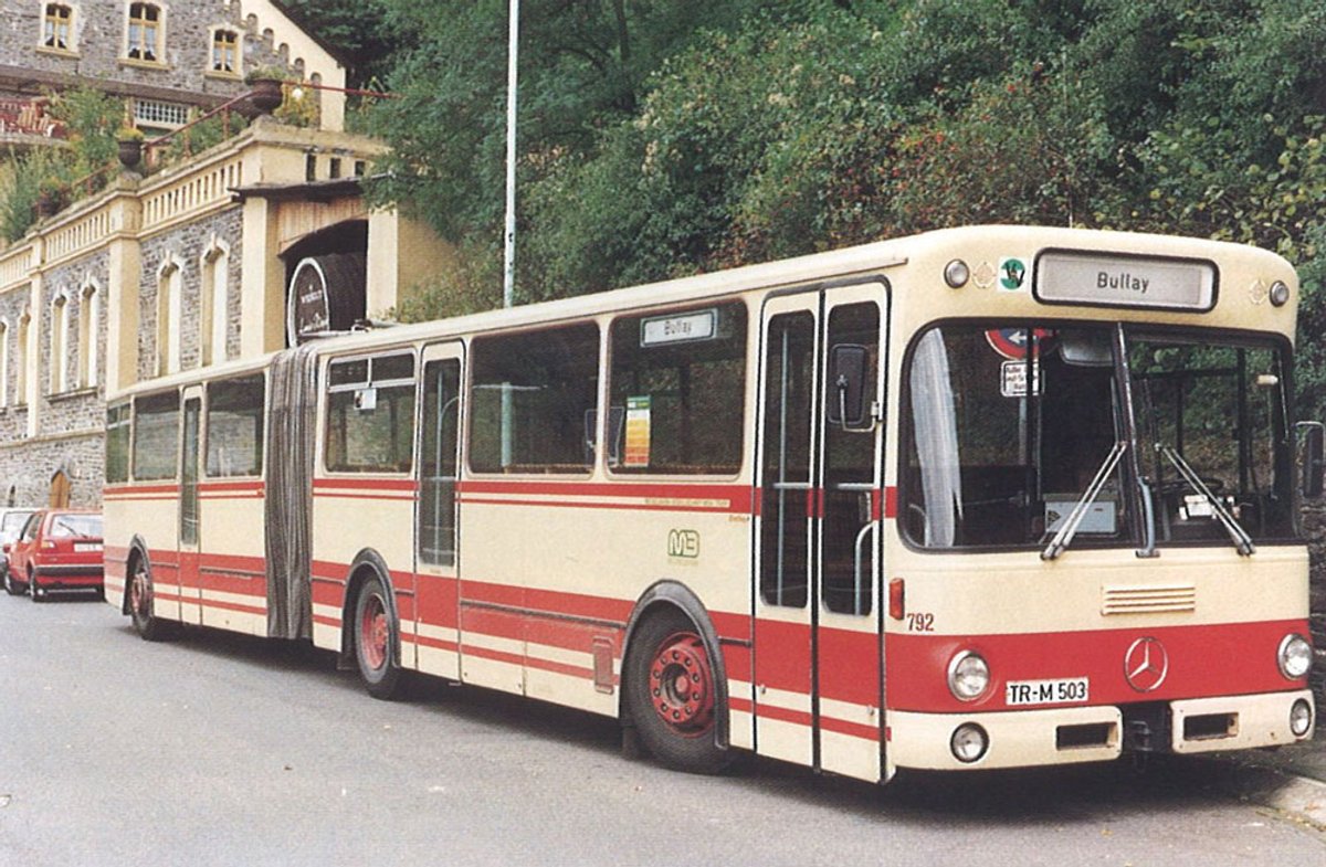 Ein Bus der Firma Vetter 1986 in Traben-Trarbach
