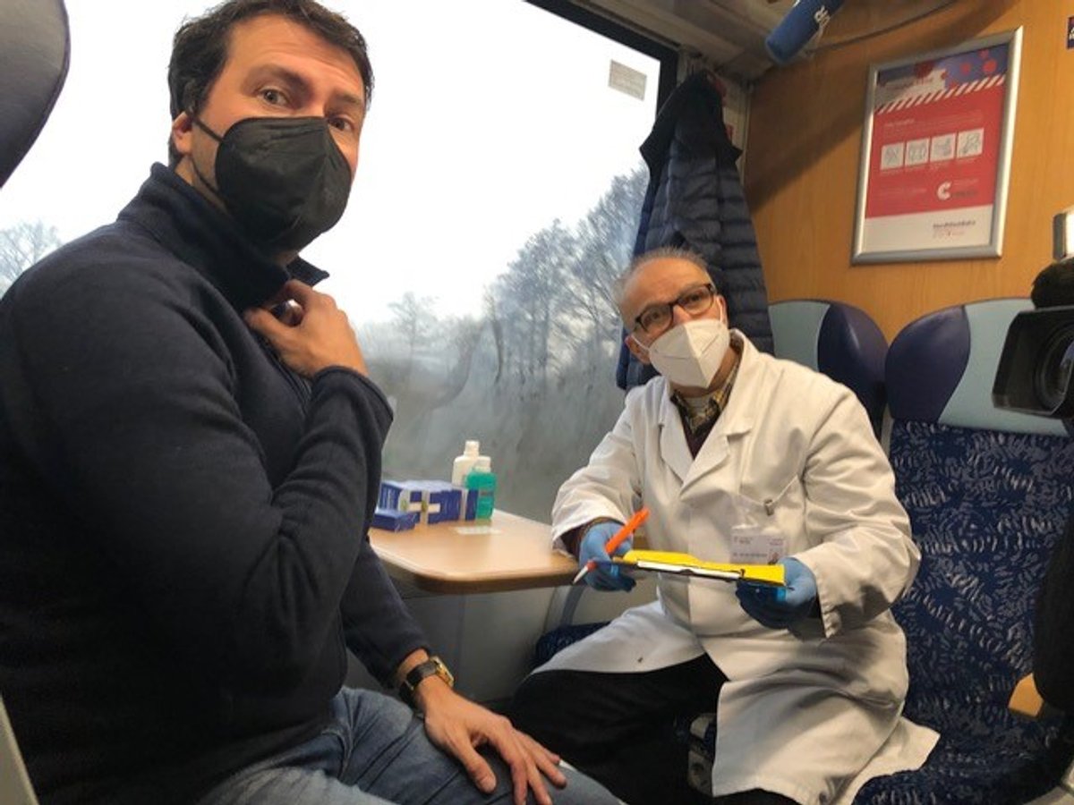 Der Pressesprecher des Landkreises Vechta wird geimpft