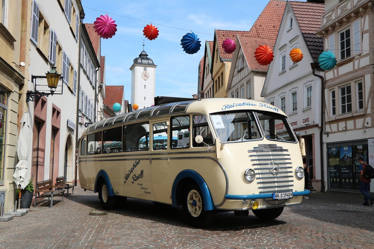 Oldtimerbus in Bad Mergentheim