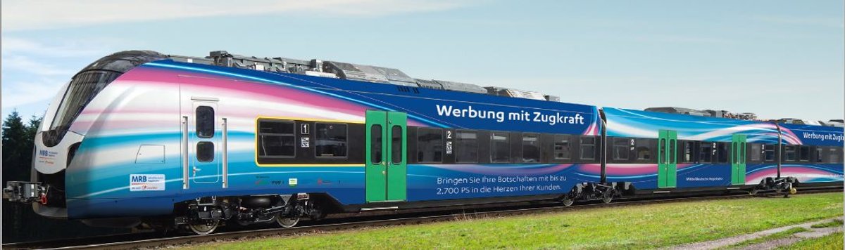 Beispiel für eine Zugbeklebung