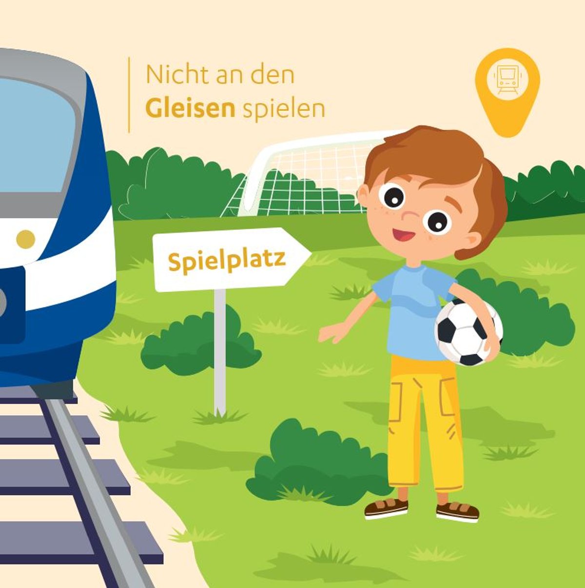 Nicht an den Gleisen spielen