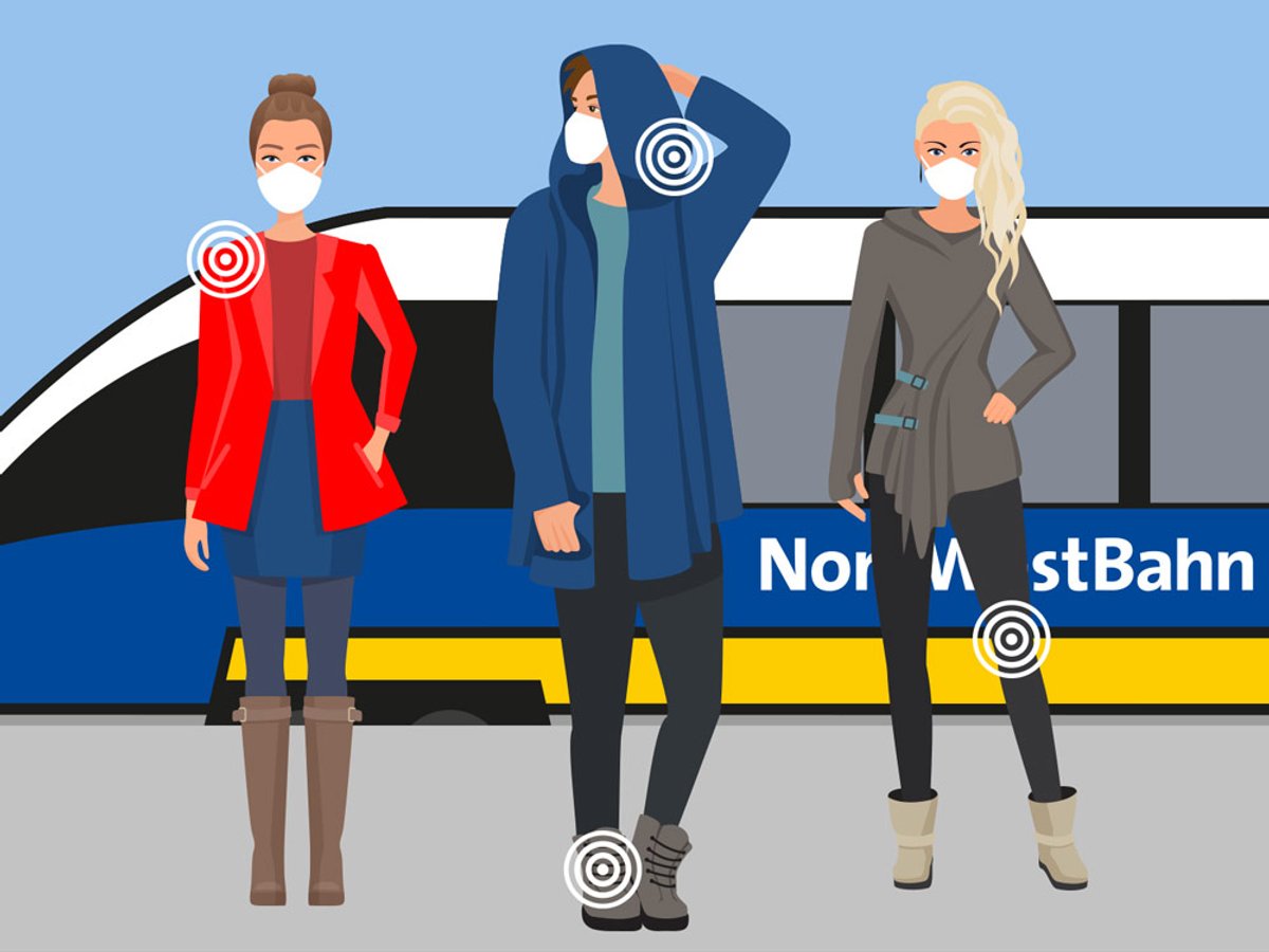 Leichte Übungen während der Fahrt mit der NordWestBahn sind gut für Fitness und Wohlergehen.