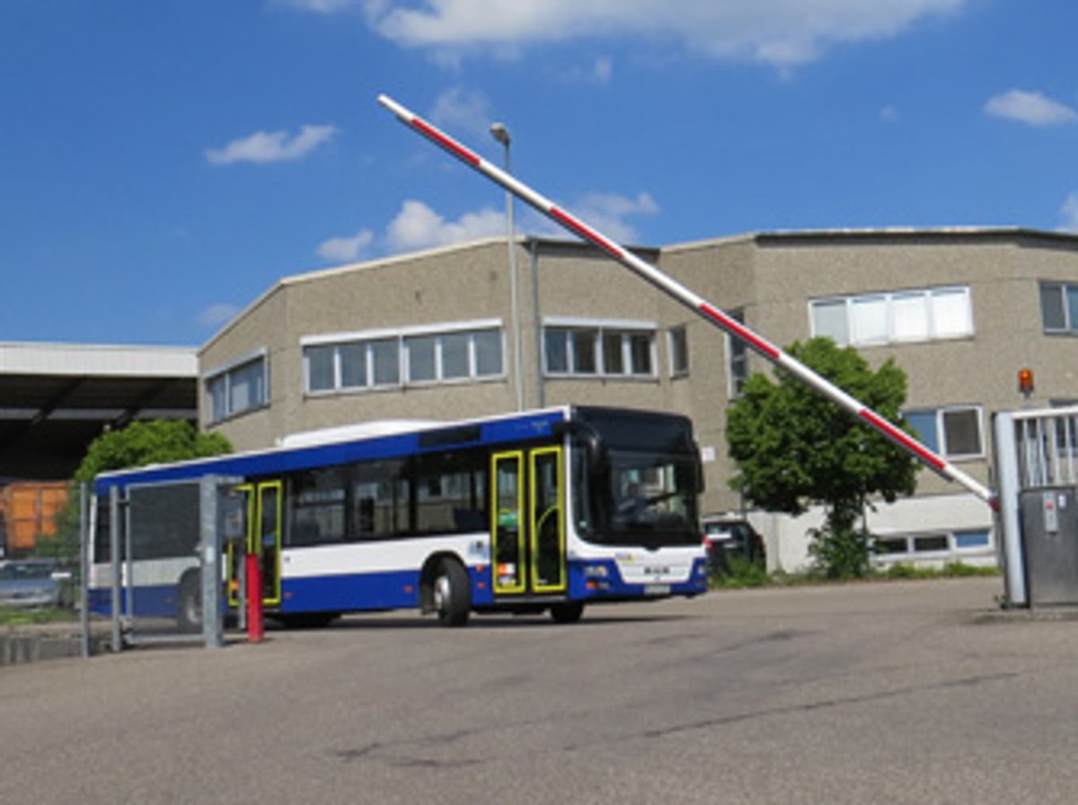 OVR Betriebsgelände in Backnang mit Bus