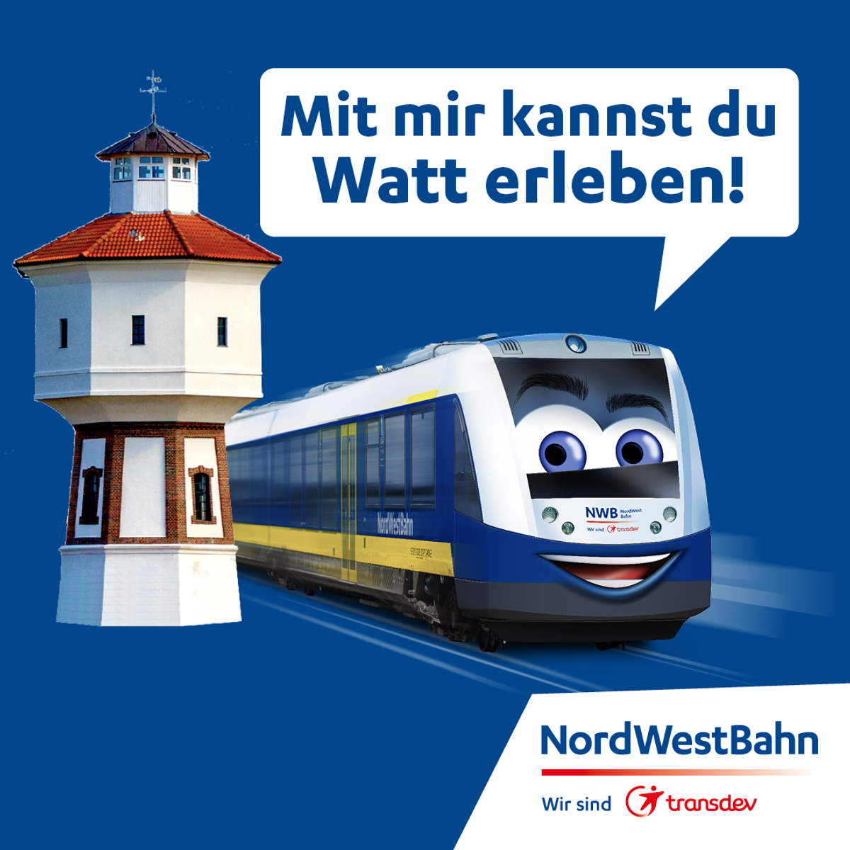 Auf geht es mit der NordWestBahn an die Nordseeküste und weiter auf die Insel Langeoog. 