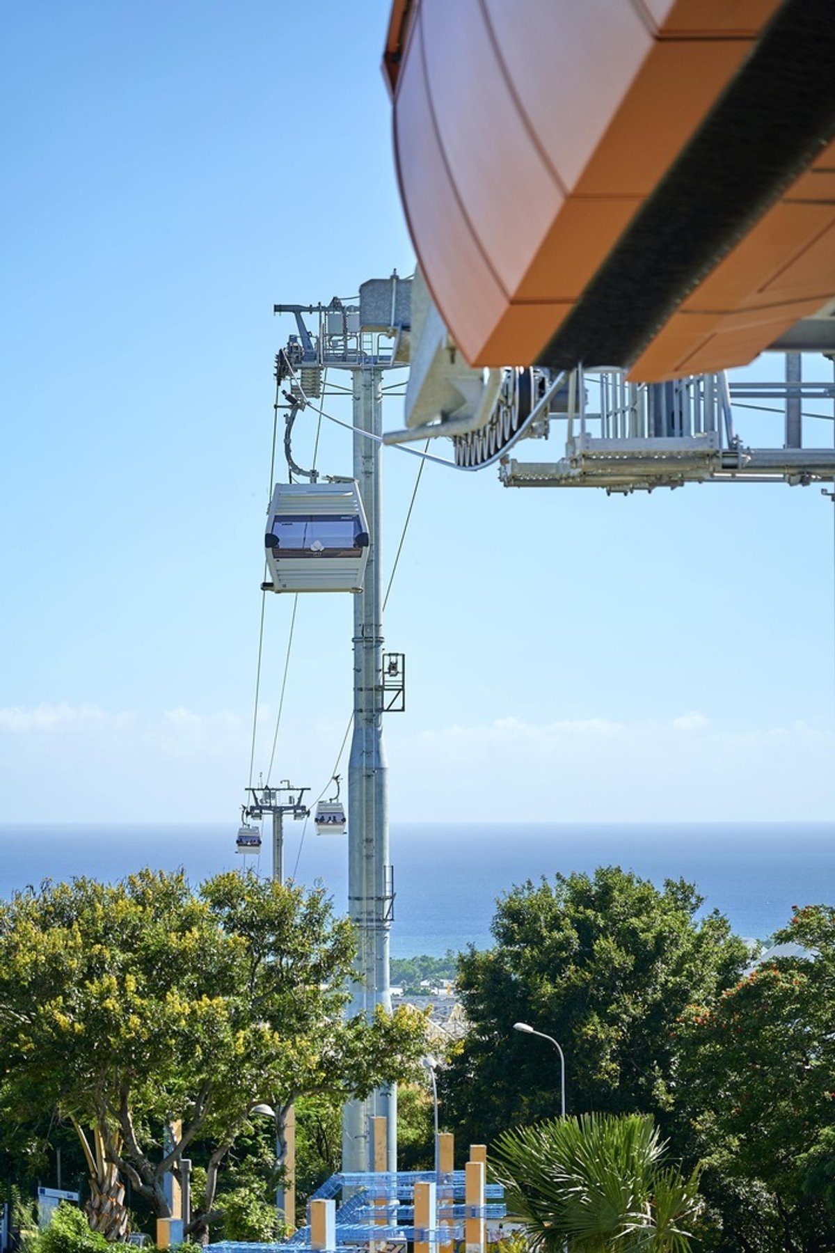 Seilbahn in La Réunion, Frankreich