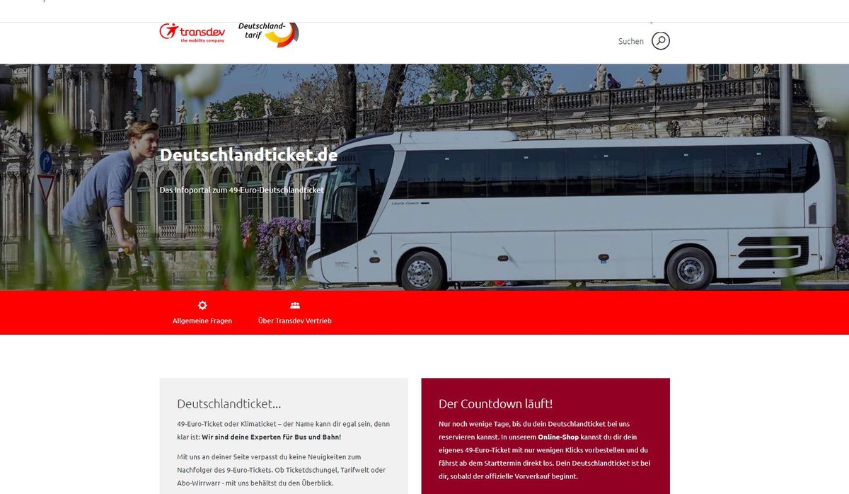 Startseite von deutschlandticket.de