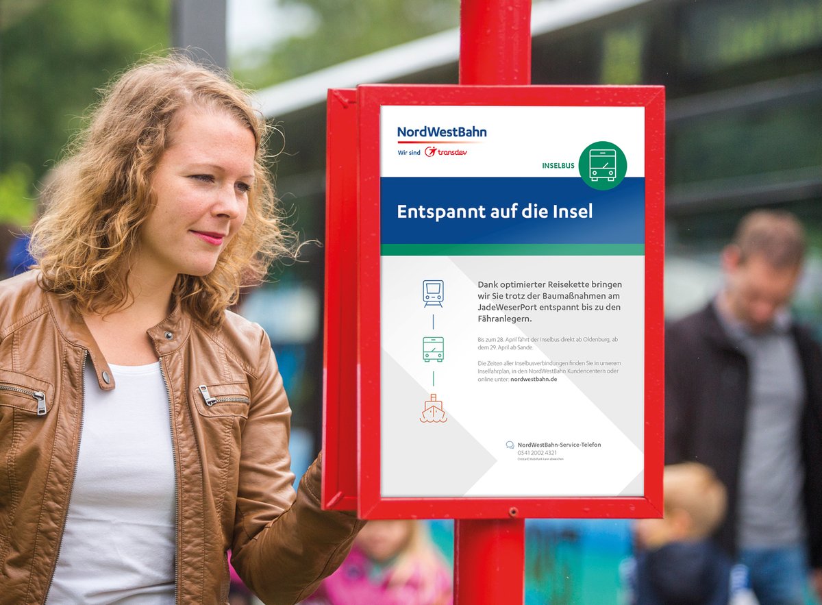 Reisealternative: Weil die Züge der NordWestBahn aufgrund von Bauarbeiten nicht fahren können, könnt ihr die Inselbusse nutzen.