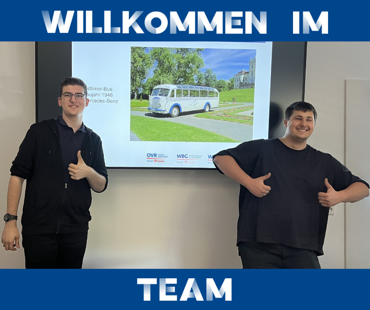 Ausbildungsstart für Theodoros Petridis (links) und Denis Werfel (rechts)