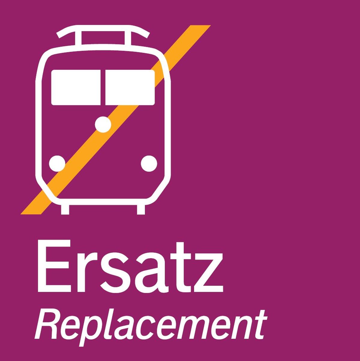 Ersatzverkehr (SEV), Piktogramm Ersatzhaltestelle
